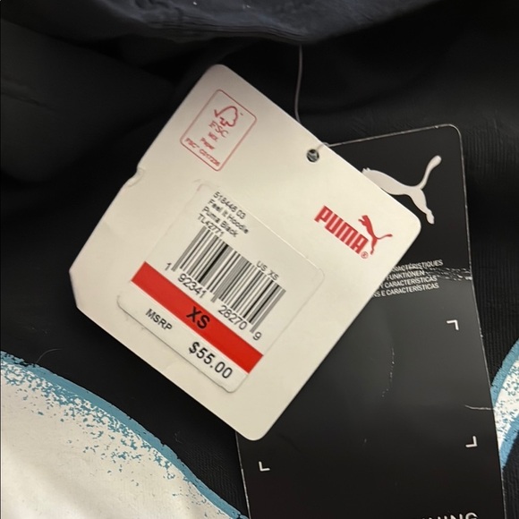 Puma Black and White Hoodie - XS - NEW - Picture 3 of 8